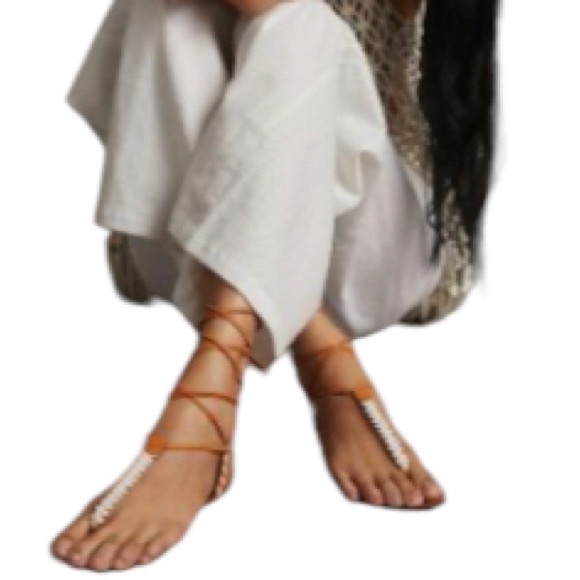 Anthropologie Tie Up Thong Sandals Size EU 36 - Picture 16 of 16